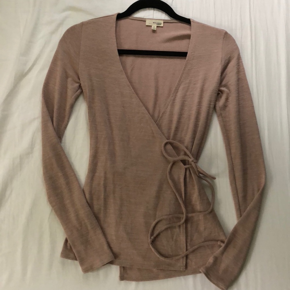 Aritzia Wrap Long Sleeve Shirt